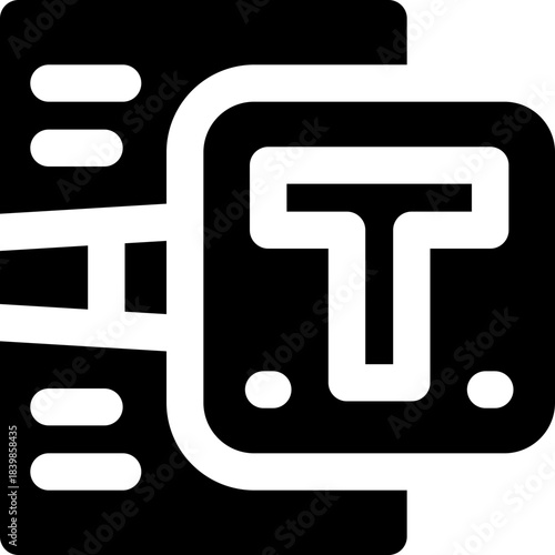 type glyph icon. Strong and solid vector icon for websites, mobile interfaces, presentations, and visual branding. High quality and easy to edit.