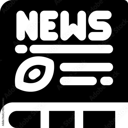 sport news glyph icon. Strong and solid vector icon for websites, mobile interfaces, presentations, and visual branding. High quality and easy to edit.