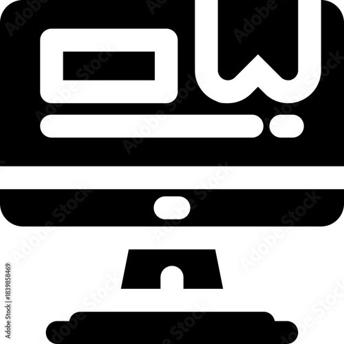 online journal glyph icon. Strong and solid vector icon for websites, mobile interfaces, presentations, and visual branding. High quality and easy to edit.