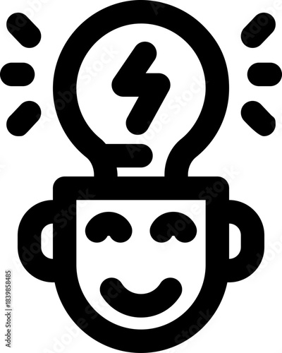 idea line icon. Clean and minimalist vector icon for websites, mobile apps, presentations, and logos. Fully scalable and customizable for any project.