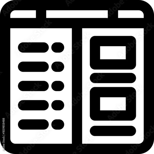 template line icon. Clean and minimalist vector icon for websites, mobile apps, presentations, and logos. Fully scalable and customizable for any project.