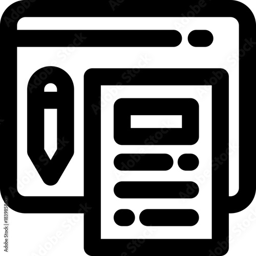 copywriting line icon. Clean and minimalist vector icon for websites, mobile apps, presentations, and logos. Fully scalable and customizable for any project.