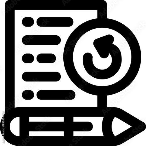 revision line icon. Clean and minimalist vector icon for websites, mobile apps, presentations, and logos. Fully scalable and customizable for any project.