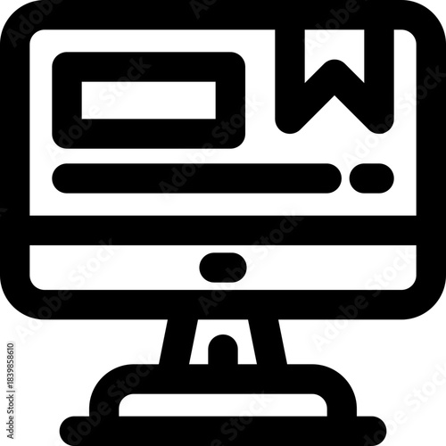 online journal line icon. Clean and minimalist vector icon for websites, mobile apps, presentations, and logos. Fully scalable and customizable for any project.