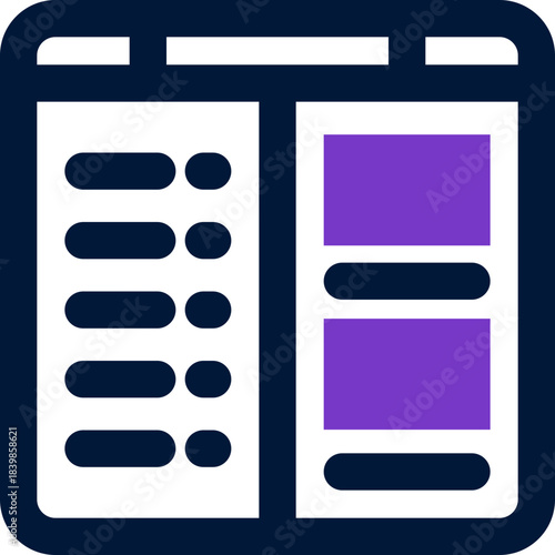 template duotone icon. Sleek and modern vector icon for websites, mobile apps, marketing materials, and corporate design. Fully scalable and ready to use.