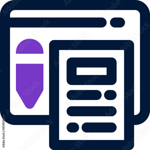 copywriting duotone icon. Sleek and modern vector icon for websites, mobile apps, marketing materials, and corporate design. Fully scalable and ready to use.