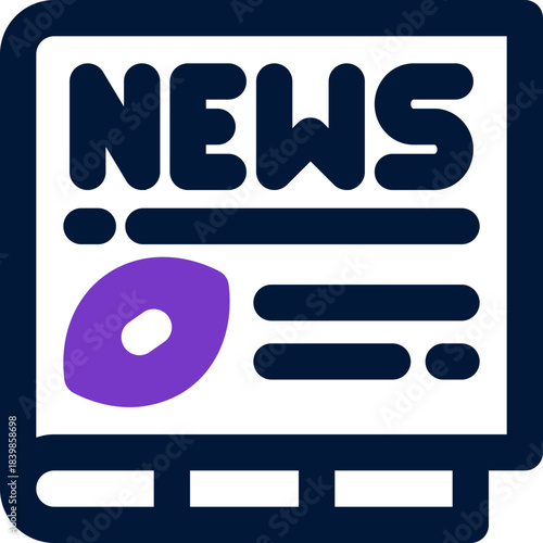 sport news duotone icon. Sleek and modern vector icon for websites, mobile apps, marketing materials, and corporate design. Fully scalable and ready to use.