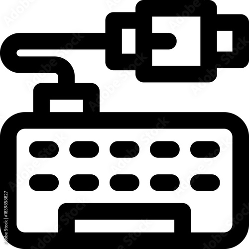 keyboard line icon. Clean and minimalist vector icon for websites, mobile apps, presentations, and logos. Fully scalable and customizable for any project.