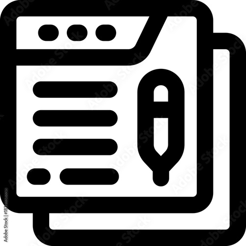 online writing line icon. Clean and minimalist vector icon for websites, mobile apps, presentations, and logos. Fully scalable and customizable for any project.