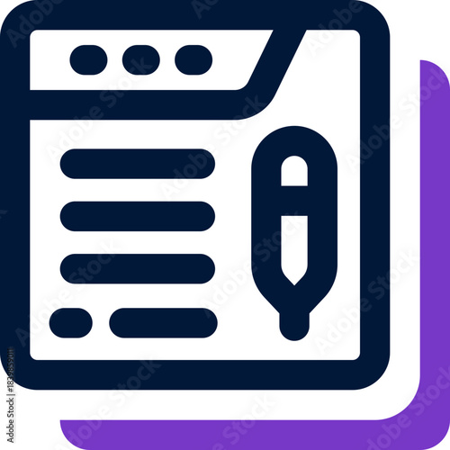 online writing duotone icon. Sleek and modern vector icon for websites, mobile apps, marketing materials, and corporate design. Fully scalable and ready to use.