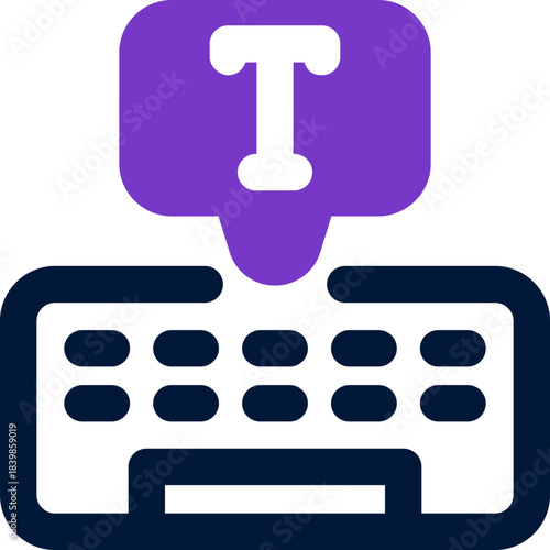 typing duotone icon. Sleek and modern vector icon for websites, mobile apps, marketing materials, and corporate design. Fully scalable and ready to use.