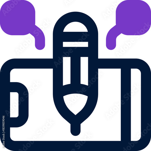 writing app duotone icon. Sleek and modern vector icon for websites, mobile apps, marketing materials, and corporate design. Fully scalable and ready to use.