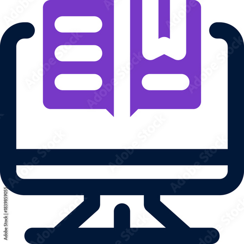 digital book duotone icon. Sleek and modern vector icon for websites, mobile apps, marketing materials, and corporate design. Fully scalable and ready to use.