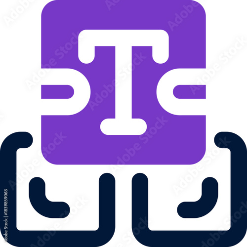 text duotone icon. Sleek and modern vector icon for websites, mobile apps, marketing materials, and corporate design. Fully scalable and ready to use.