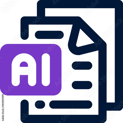 copy ai duotone icon. Sleek and modern vector icon for websites, mobile apps, marketing materials, and corporate design. Fully scalable and ready to use.