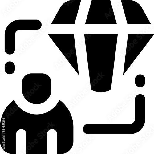 value glyph icon. Strong and solid vector icon for websites, mobile interfaces, presentations, and visual branding. High quality and easy to edit.