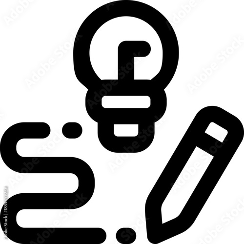 creativity line icon. Clean and minimalist vector icon for websites, mobile apps, presentations, and logos. Fully scalable and customizable for any project.