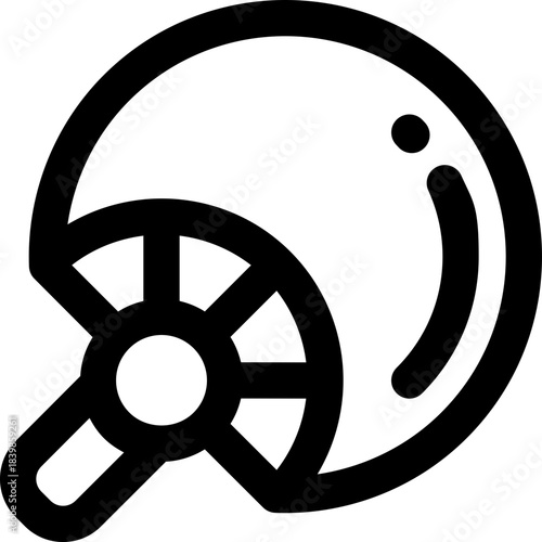 han fan line icon. Clean and minimalist vector icon for websites, mobile apps, presentations, and logos. Fully scalable and customizable for any project.
