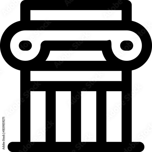 column line icon. Clean and minimalist vector icon for websites, mobile apps, presentations, and logos. Fully scalable and customizable for any project.