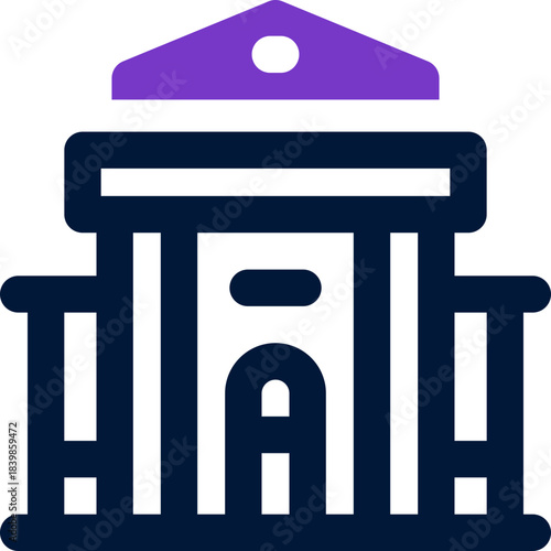 museum duotone icon. Sleek and modern vector icon for websites, mobile apps, marketing materials, and corporate design. Fully scalable and ready to use.