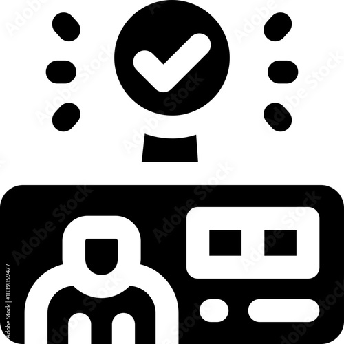 hiring glyph icon. Strong and solid vector icon for websites, mobile interfaces, presentations, and visual branding. High quality and easy to edit.