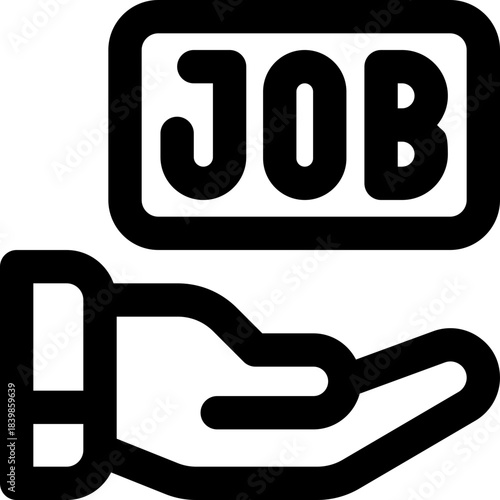 job line icon. Clean and minimalist vector icon for websites, mobile apps, presentations, and logos. Fully scalable and customizable for any project.