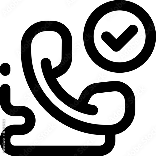 call line icon. Clean and minimalist vector icon for websites, mobile apps, presentations, and logos. Fully scalable and customizable for any project.