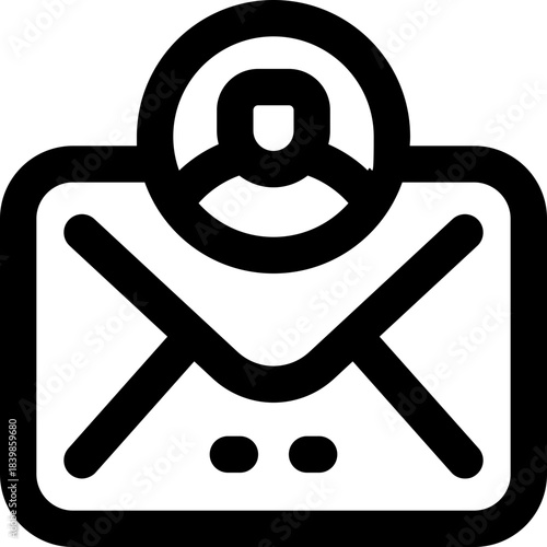 mail line icon. Clean and minimalist vector icon for websites, mobile apps, presentations, and logos. Fully scalable and customizable for any project.