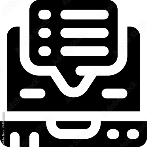 online support glyph icon. Strong and solid vector icon for websites, mobile interfaces, presentations, and visual branding. High quality and easy to edit.