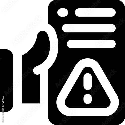 complaint glyph icon. Strong and solid vector icon for websites, mobile interfaces, presentations, and visual branding. High quality and easy to edit.