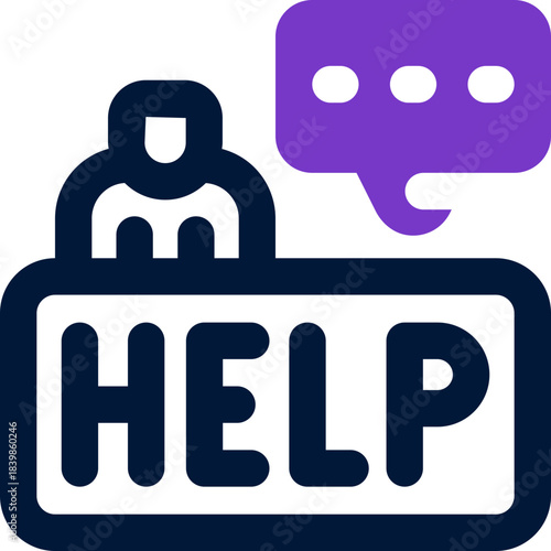 help duotone icon. Sleek and modern vector icon for websites, mobile apps, marketing materials, and corporate design. Fully scalable and ready to use.