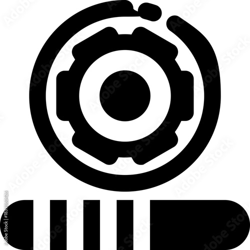 updating glyph icon. Strong and solid vector icon for websites, mobile interfaces, presentations, and visual branding. High quality and easy to edit.