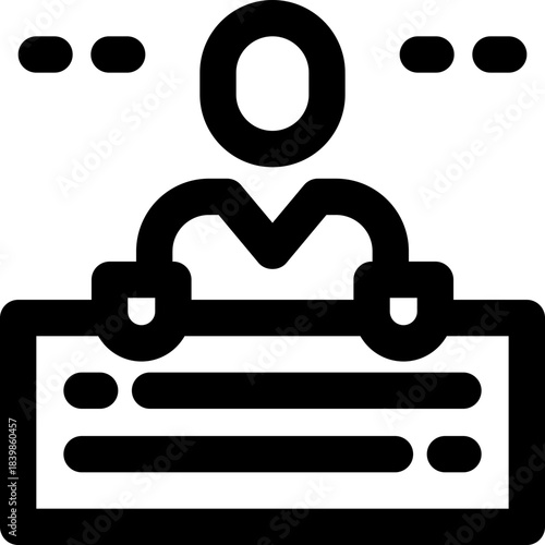 client line icon. Clean and minimalist vector icon for websites, mobile apps, presentations, and logos. Fully scalable and customizable for any project.
