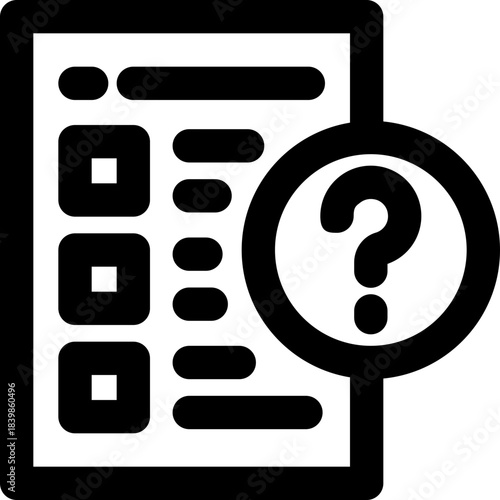 survey line icon. Clean and minimalist vector icon for websites, mobile apps, presentations, and logos. Fully scalable and customizable for any project.