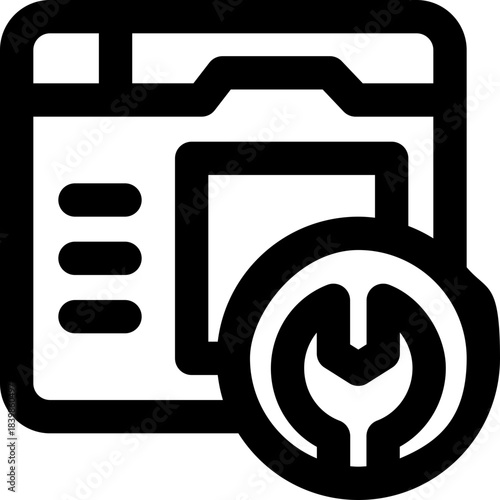 repair line icon. Clean and minimalist vector icon for websites, mobile apps, presentations, and logos. Fully scalable and customizable for any project.