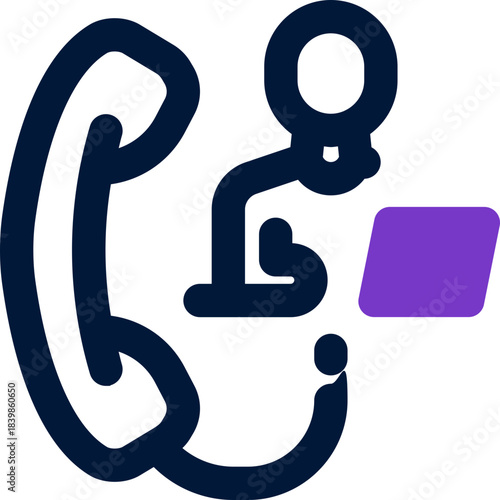 hotline duotone icon. Sleek and modern vector icon for websites, mobile apps, marketing materials, and corporate design. Fully scalable and ready to use.