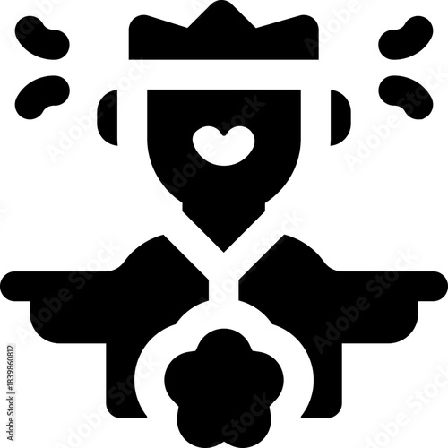 premium service glyph icon. Strong and solid vector icon for websites, mobile interfaces, presentations, and visual branding. High quality and easy to edit.