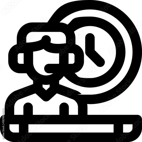 time line icon. Clean and minimalist vector icon for websites, mobile apps, presentations, and logos. Fully scalable and customizable for any project.