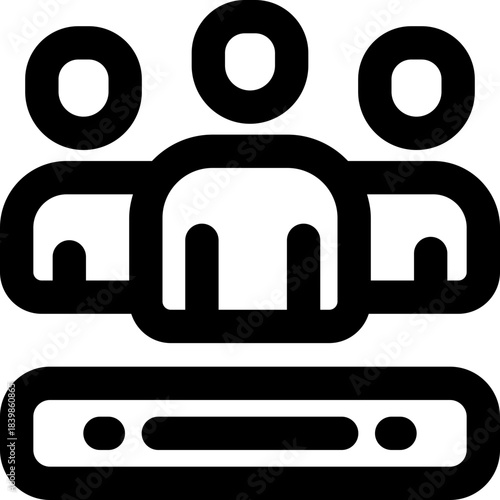 forum line icon. Clean and minimalist vector icon for websites, mobile apps, presentations, and logos. Fully scalable and customizable for any project.