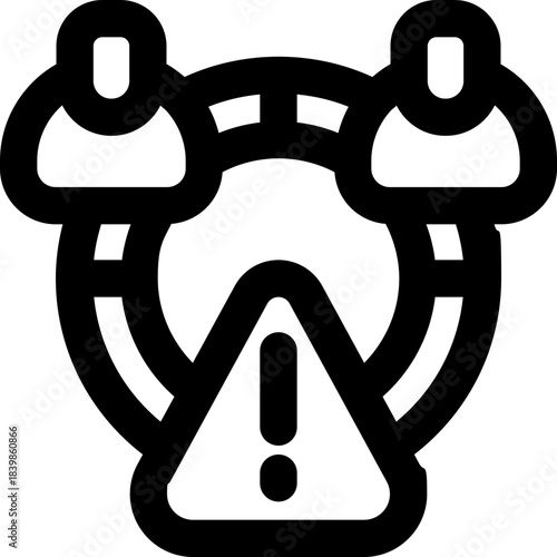 problem line icon. Clean and minimalist vector icon for websites, mobile apps, presentations, and logos. Fully scalable and customizable for any project.