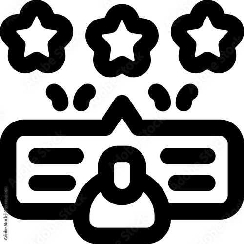 review line icon. Clean and minimalist vector icon for websites, mobile apps, presentations, and logos. Fully scalable and customizable for any project.