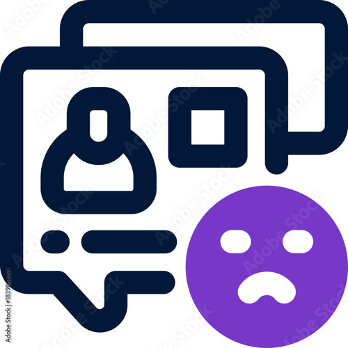 bad feedback duotone icon. Sleek and modern vector icon for websites, mobile apps, marketing materials, and corporate design. Fully scalable and ready to use.