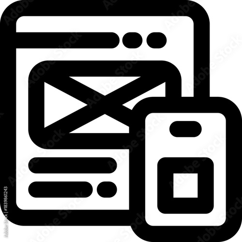 adaptive line icon. Clean and minimalist vector icon for websites, mobile apps, presentations, and logos. Fully scalable and customizable for any project.