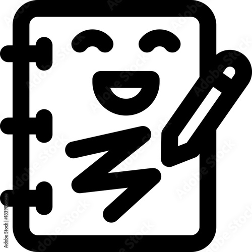 sketchbook line icon. Clean and minimalist vector icon for websites, mobile apps, presentations, and logos. Fully scalable and customizable for any project.