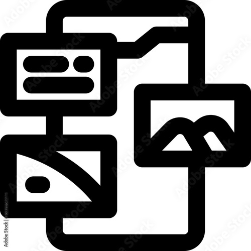 mockup line icon. Clean and minimalist vector icon for websites, mobile apps, presentations, and logos. Fully scalable and customizable for any project.