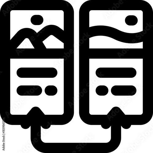 comparison line icon. Clean and minimalist vector icon for websites, mobile apps, presentations, and logos. Fully scalable and customizable for any project.