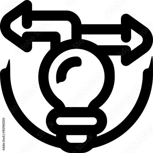 decision making line icon. Clean and minimalist vector icon for websites, mobile apps, presentations, and logos. Fully scalable and customizable for any project.