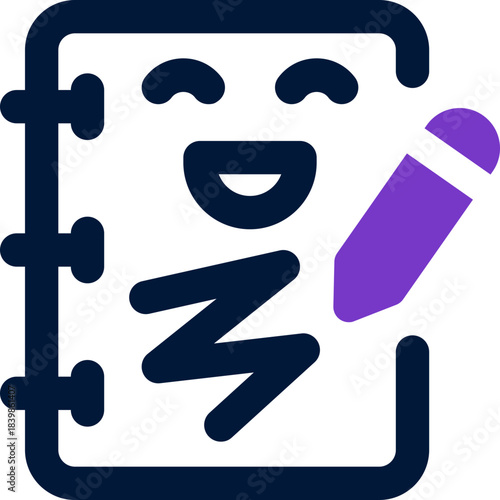 sketchbook duotone icon. Sleek and modern vector icon for websites, mobile apps, marketing materials, and corporate design. Fully scalable and ready to use.