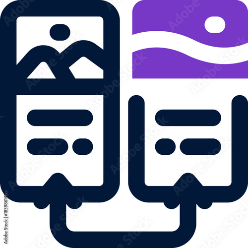 comparison duotone icon. Sleek and modern vector icon for websites, mobile apps, marketing materials, and corporate design. Fully scalable and ready to use.