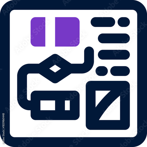 flowchart duotone icon. Sleek and modern vector icon for websites, mobile apps, marketing materials, and corporate design. Fully scalable and ready to use.